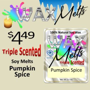 Pumpkin and Cinnamon Soy Wax Melt triple scented