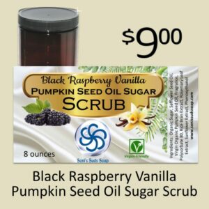 Black Raspberry Vanilla Organic Pumpkin Seed Oil Sugar Scrub