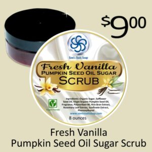 Fresh Vanilla Organic Pumpkin Seed Oil Sugar Scrub