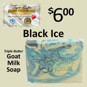 Black Ice Triple Butter Goat Milk Soap