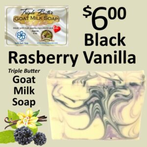 Black Raspberry Vanilla Triple Butter Goat Milk  Soap