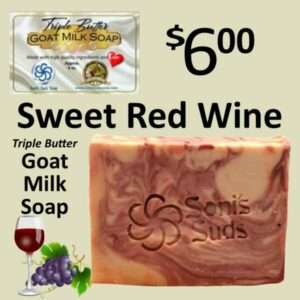 Sweet Red Wine Triple Butter Goat Milk Soap