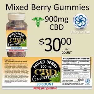 CBD Berry Gummies 30 mg Yellow Label