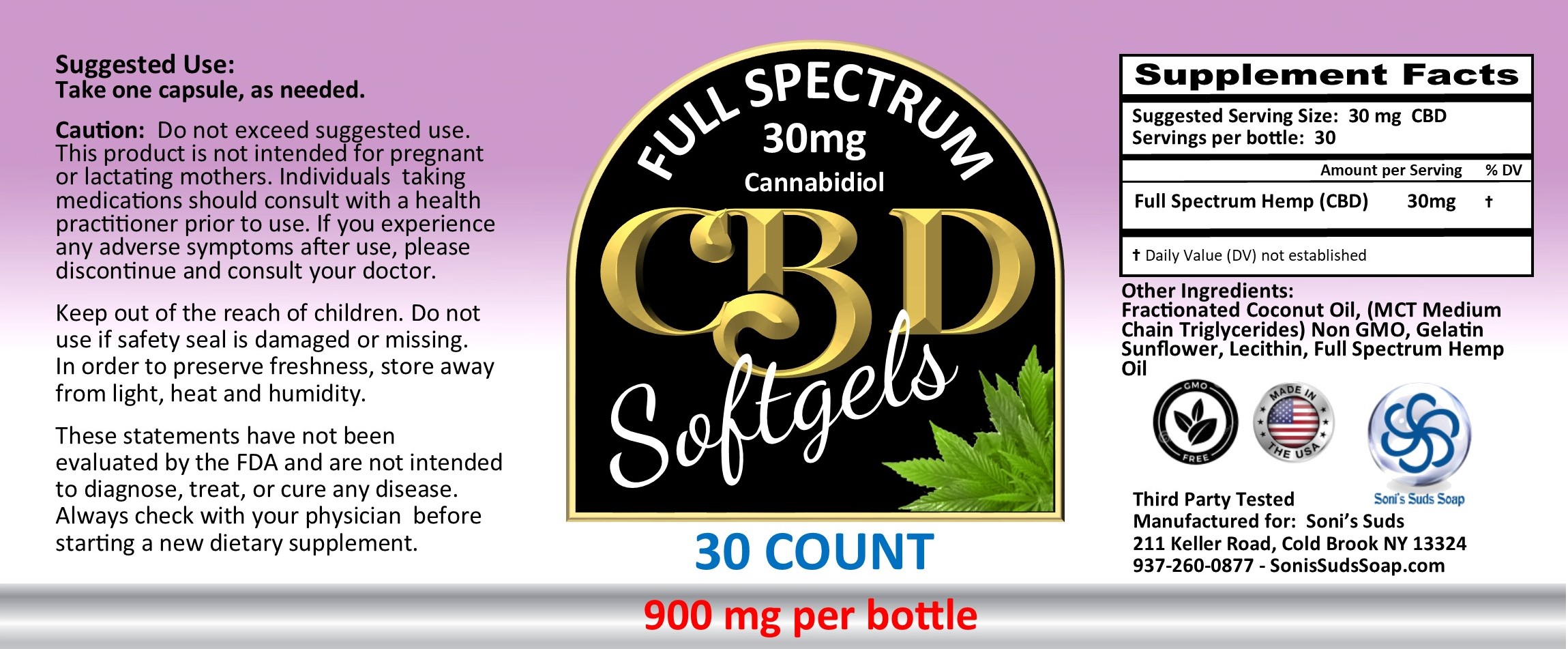 CBD Softgels 30 mg