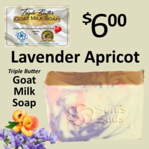 Lavender Apricot Triple Butter Goat Milk Soap