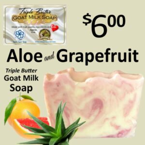 Grapefruit and Aloe Triple Butter Goat Milk Soap