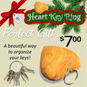 Heart Key Ring – Olive Wood