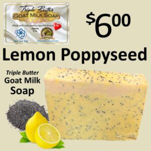 Lemon Poppyseed Triple Butter Goat Milk Soap