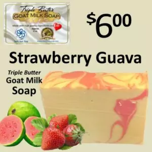 Strawberry Guava Triple Butter Goat Milk Soap