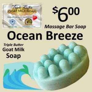 Massage Bar Triple Butter Goat Milk Soap – Ocean Breeze