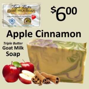 Apple Cinnamon Triple Butter Goat Milk Soap
