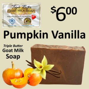 Pumpkin  Vanilla Triple Butter Goat Milk Soap