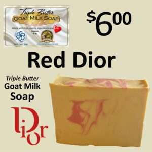 Red Dior Triple Butter Goat Milk Soap