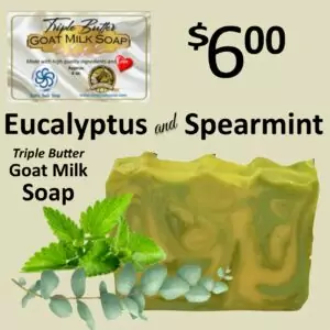 Eucalyptus and Spearmint Triple Butter Goat Milk Soap