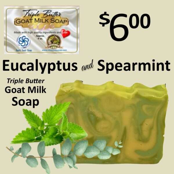 Eucalyptus and Spearmint Triple Butter Goat Milk Soap