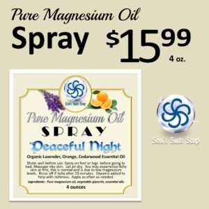 Magnesium Spray with orange, lavender, cedarwood