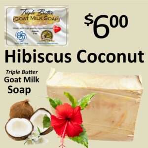 Hibiscus Coconut Triple Butter Goat Milk Soap