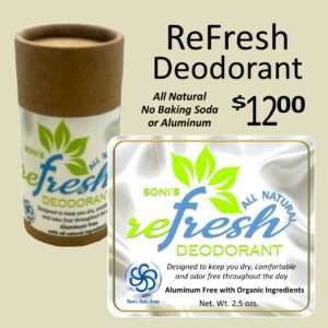 Refresh all natural body deodorant