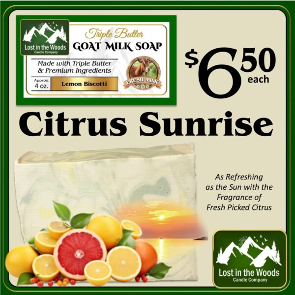 Triple Butter Goat Milk Soap Citrus Sunrise