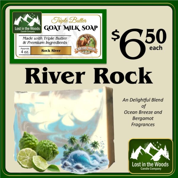 Triple Butter Goat Milk Soap River Rock