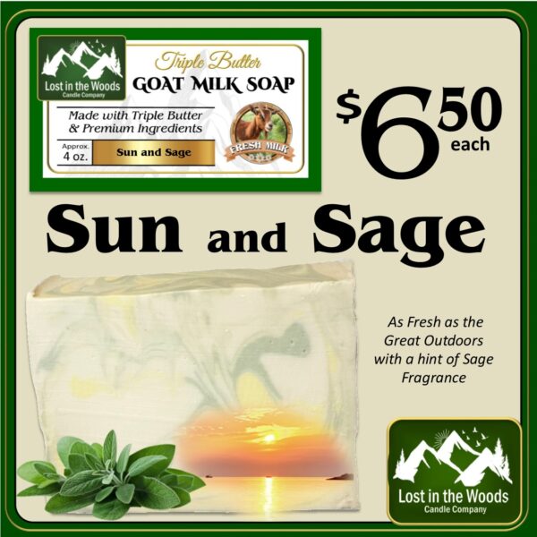 Triple Butter Goat Milk Soap Sun and Sage