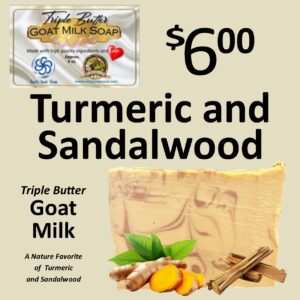 Turmeric and Sandalwood Triple Butter Goat Milk Soap