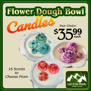 Flower Dough Bowl Candles – Refillable