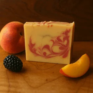 Blackberry Peach Triple Butter Goat Milk Soap