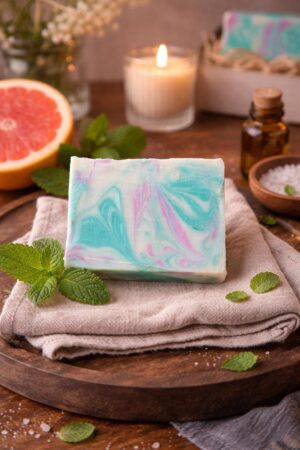 Grapefruit and Mint Triple Butter Goat Milk Soap