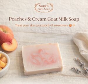 Peaches and Cream Triple Butter Goat Milk Soap